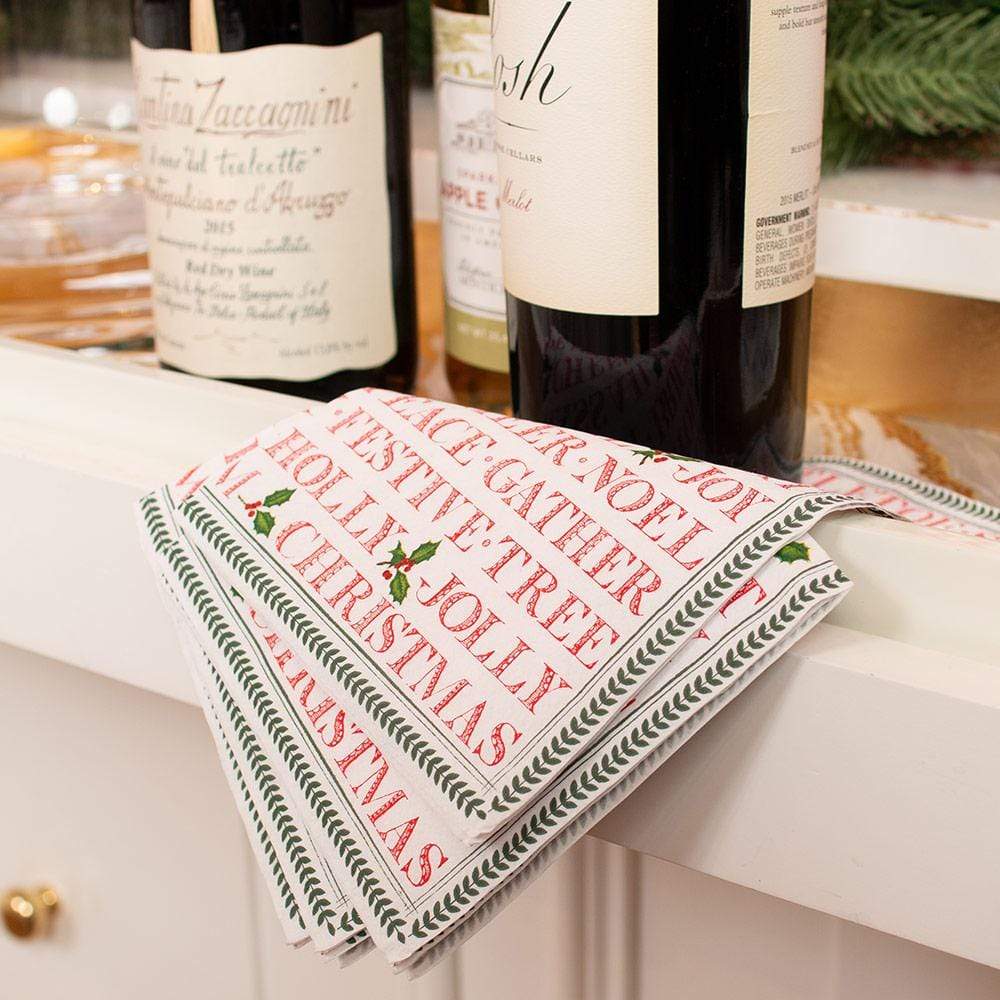 Servilletas Cocktail de papel diseño alegría de Navidad
