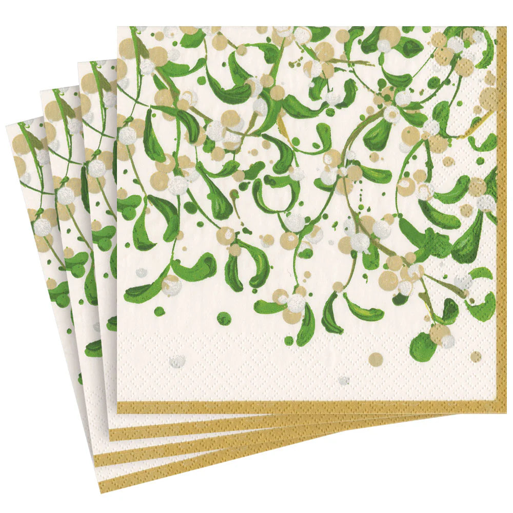 Servilletas grandes de papel diseño Modern Mistletoe