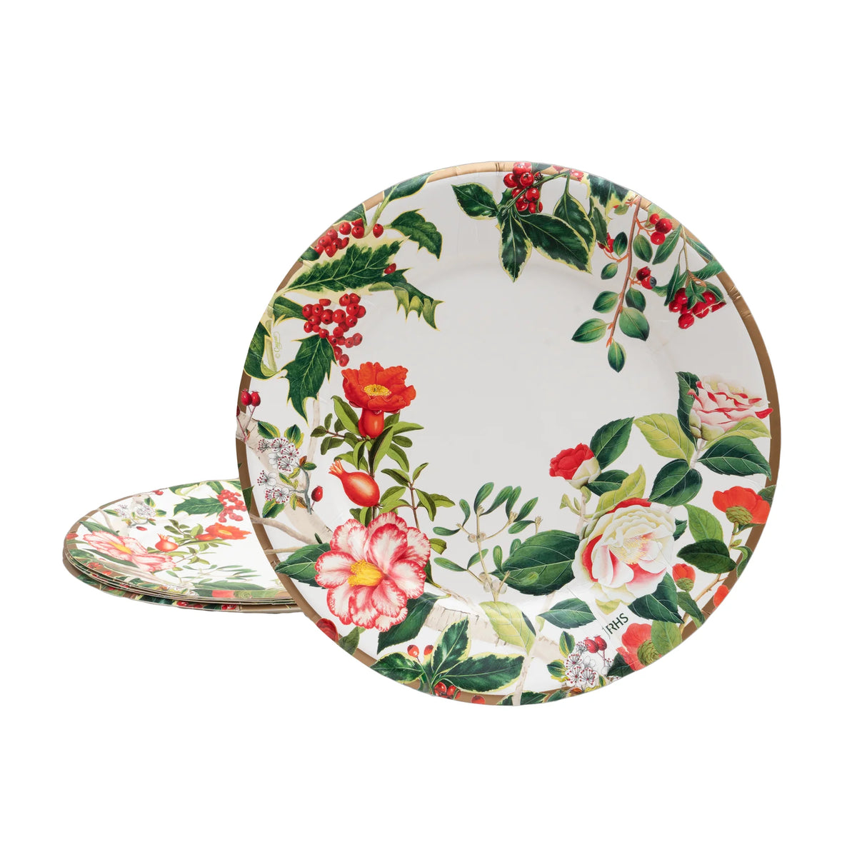 Platos de cartón grande diseño Christmas Chinoiserie