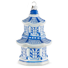 Cargar imagen en el visor de la galería, Adorno de árbol en forma de pagoda azul