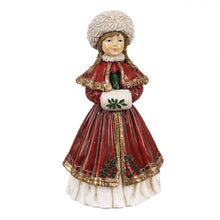 Cargar imagen en el visor de la galería, Figura de niña con gorro y manguito