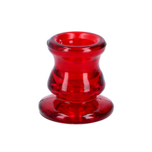 Cargar imagen en el visor de la galería, Candelabro pequeño en cristal rojo