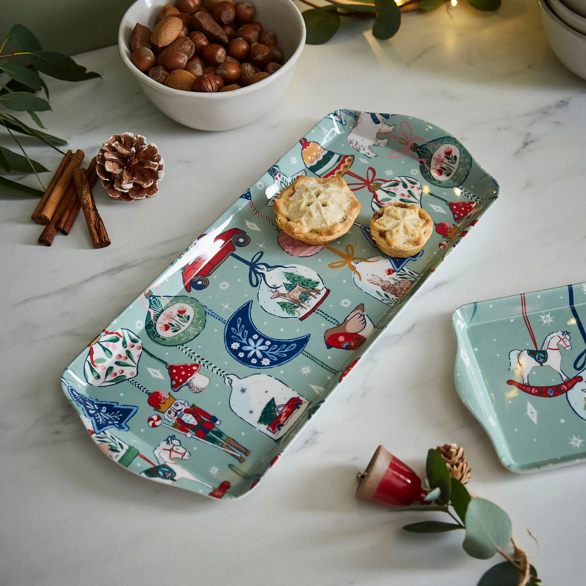 Bandeja rectangular diseño "Christmas ornament"