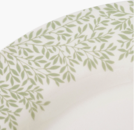 Plato llano diseño hojas William Morris