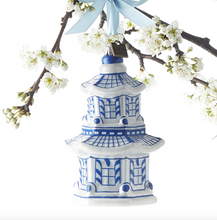 Cargar imagen en el visor de la galería, Adorno de árbol en forma de pagoda azul