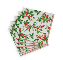 Cargar imagen en el visor de la galería, Servilletas almuerzo de papel diseño Jingle Elves