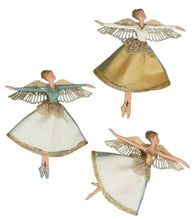Cargar imagen en el visor de la galería, Adornos de ángeles con vestidos en tonos pastel