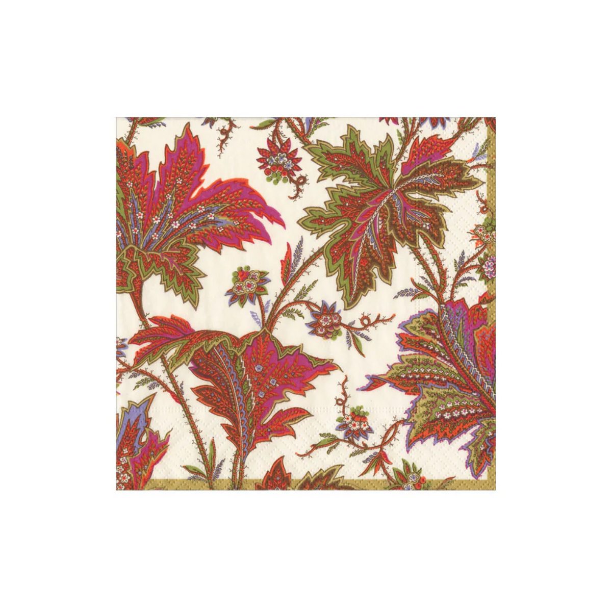 Servilletas cocktail Paisley Leaves Ivory