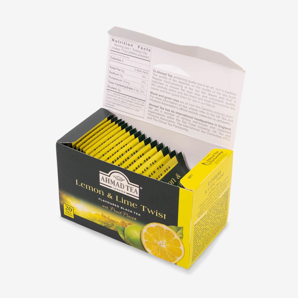 Té negro con limón y lima