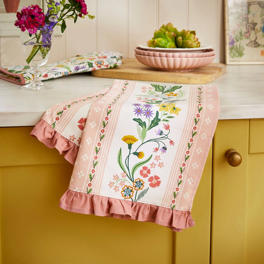 Trapo de cocina de algodón "Petals & Prose"