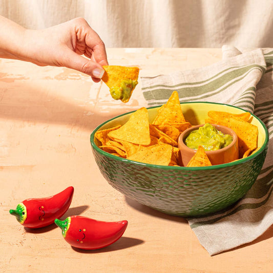 Bol para Chips y Dips con Forma de Aguacate