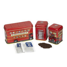 Cargar imagen en el visor de la galería, Set de 3 cajas de lata con té tradicionales Británicas