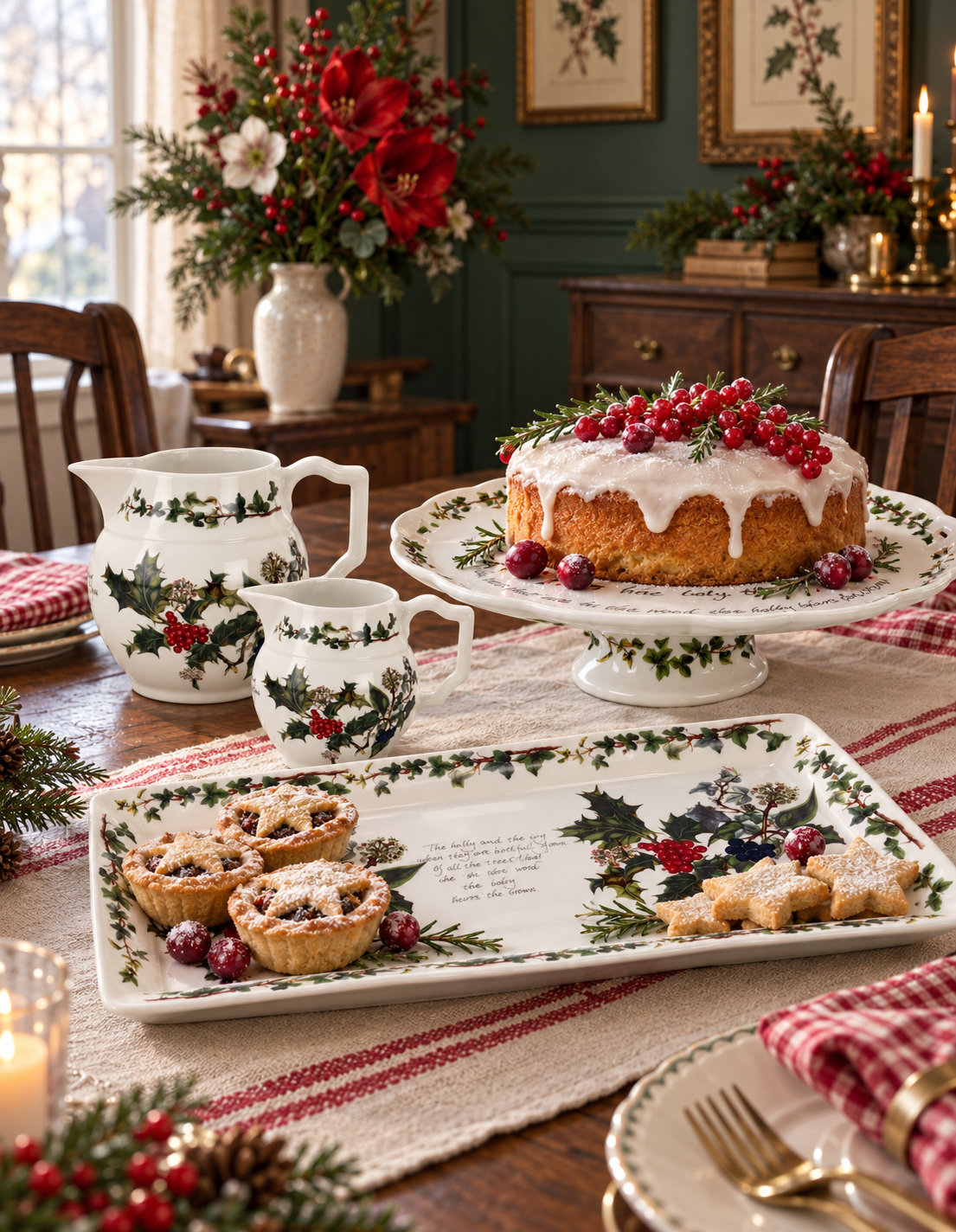 Jarra Staffordshire "The Holly & The Ivy" grande