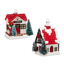 Cargar imagen en el visor de la galería, Adornos de árbol chalets de esquí nevados