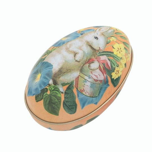 Huevos metálicos diseño conejos de Pascua