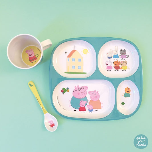 Bandeja con cuatro espacios Peppa pig