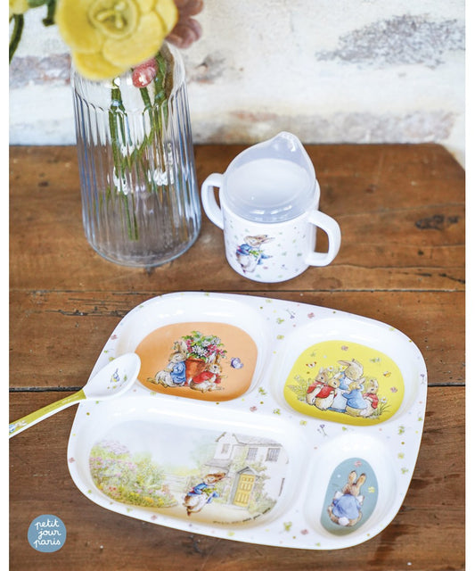 Bandeja con cuatro espacios de Peter Rabbit