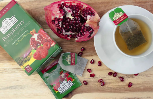 Infusión de frambuesa y granada