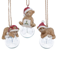 Cargar imagen en el visor de la galería, Set de 3 Ositos Navideños en Bola