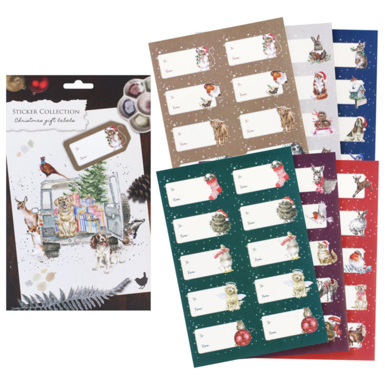 Etiquetas Adhesivas de Regalo de Navidad