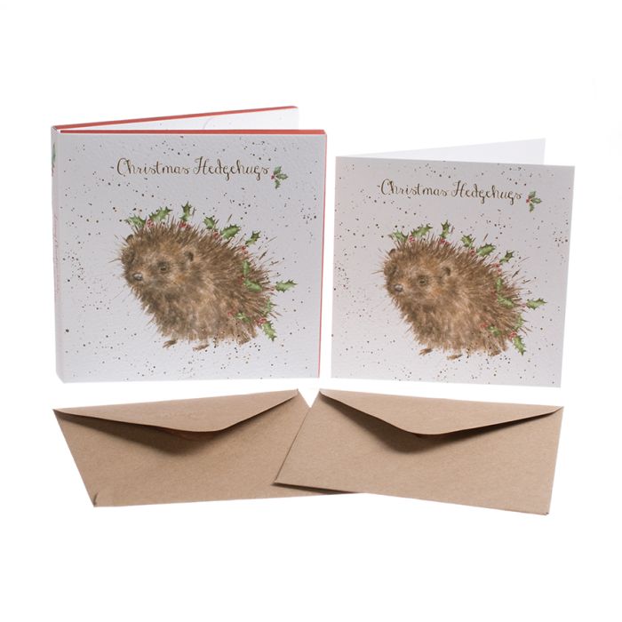 Caja de 8 tarjetas de " Erizo de navidad"