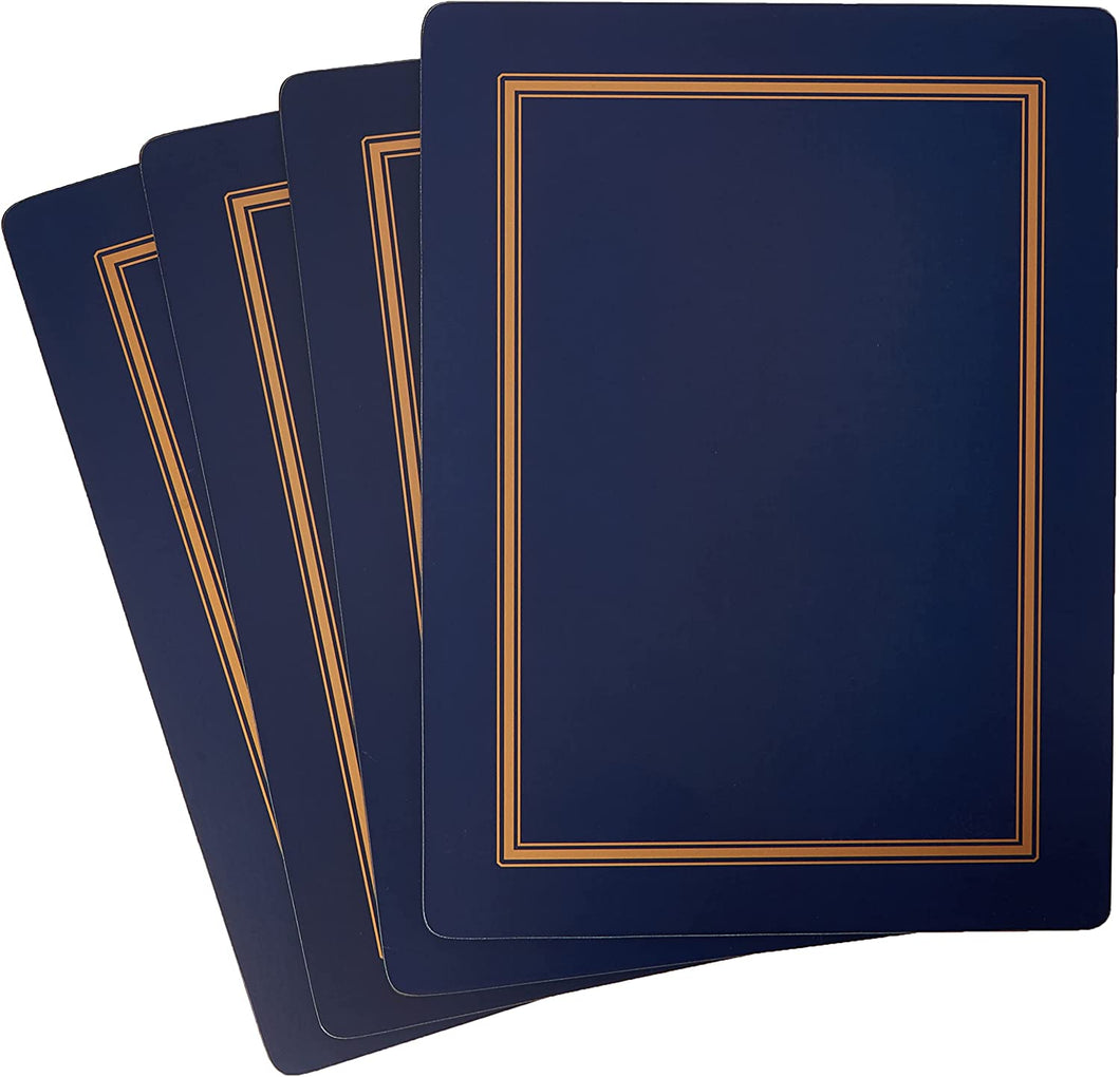 Set de cuatro individuales diseño azul marino