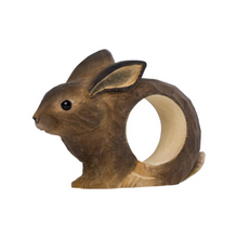 Cargar imagen en el visor de la galería, Servilletero de madera diseño conejo