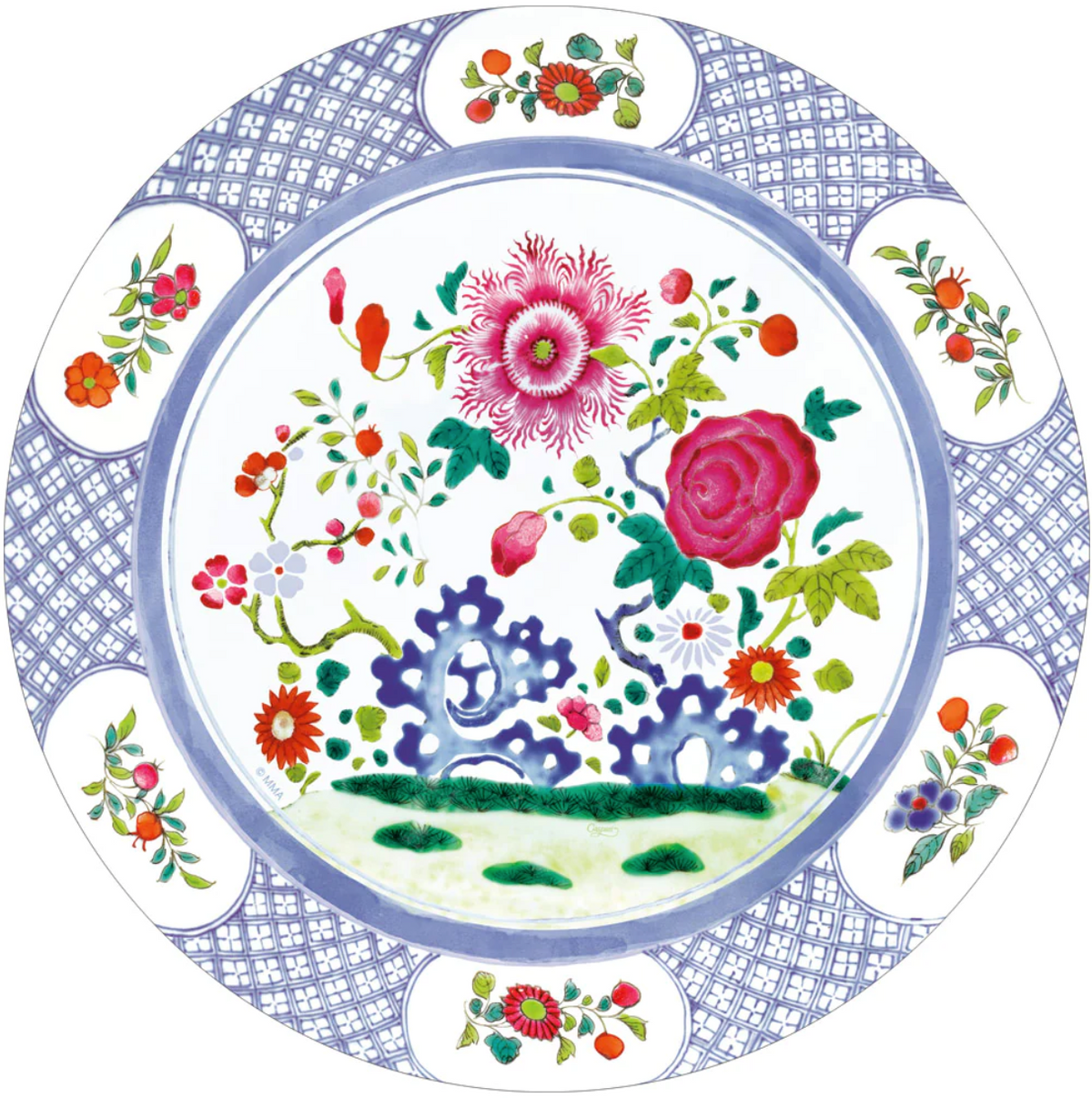 Platos de cartón grande diseño floral