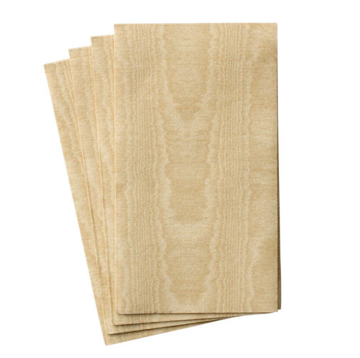 Servilletas de papel efecto lino alargadas Moiré dorado