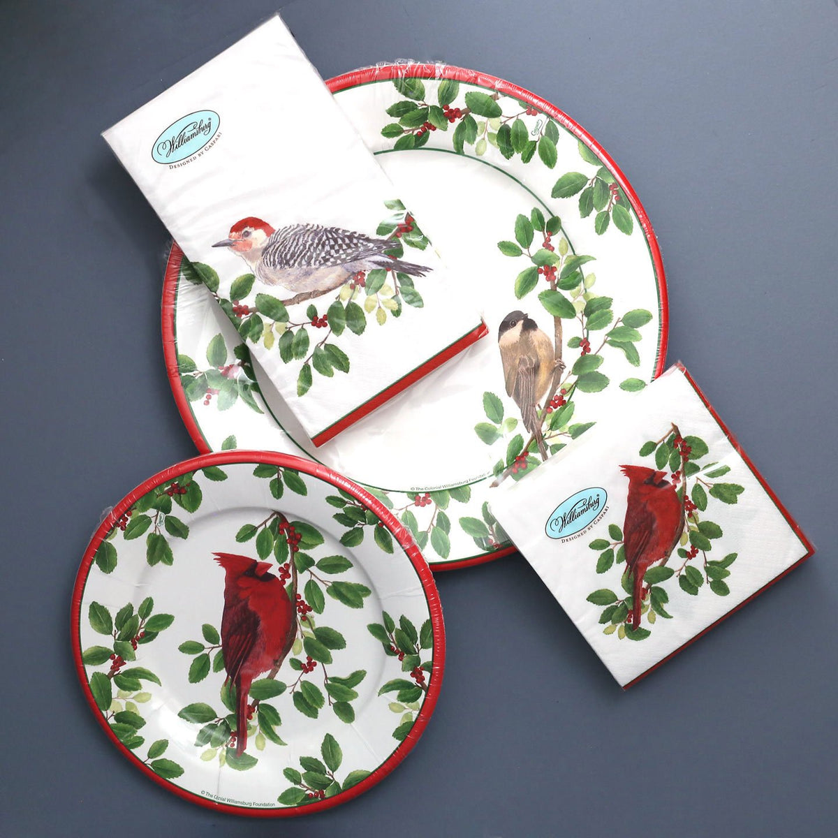 Platos de cartón de postre diseño Songbirds