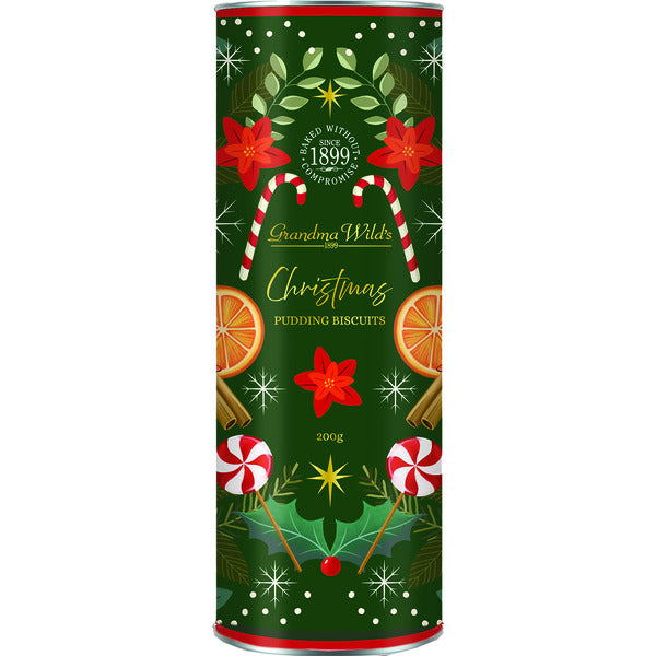 Galletas de Pudding de Navidad en Tubo de Navidad (200g)