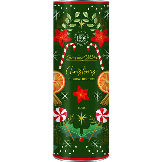 Galletas de Pudding de Navidad en Tubo de Navidad (200g)