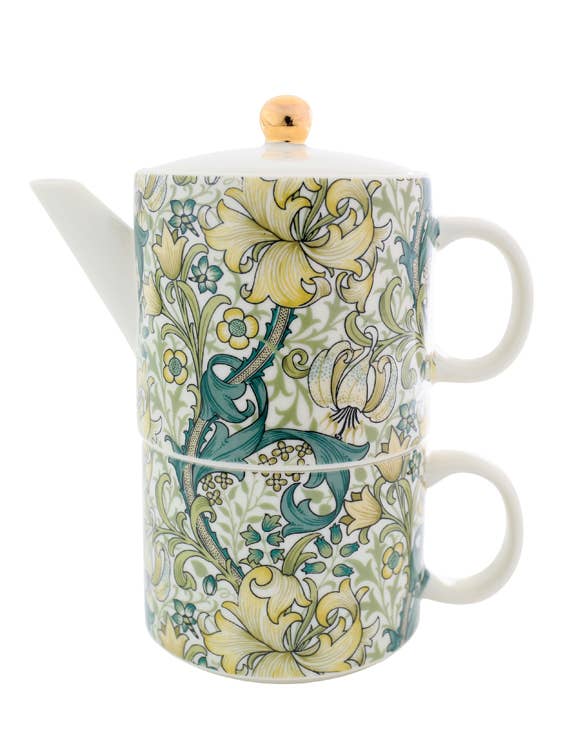 Juego de tetera y taza para uno William Morris Golden Lily