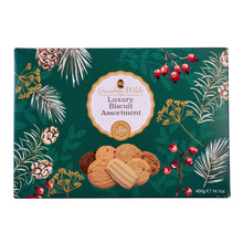 Cargar imagen en el visor de la galería, Caja regalo con diseño floral navideño selección de galletas