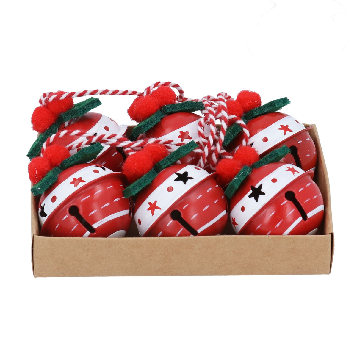 Pack de 6 cascabeles de navidad