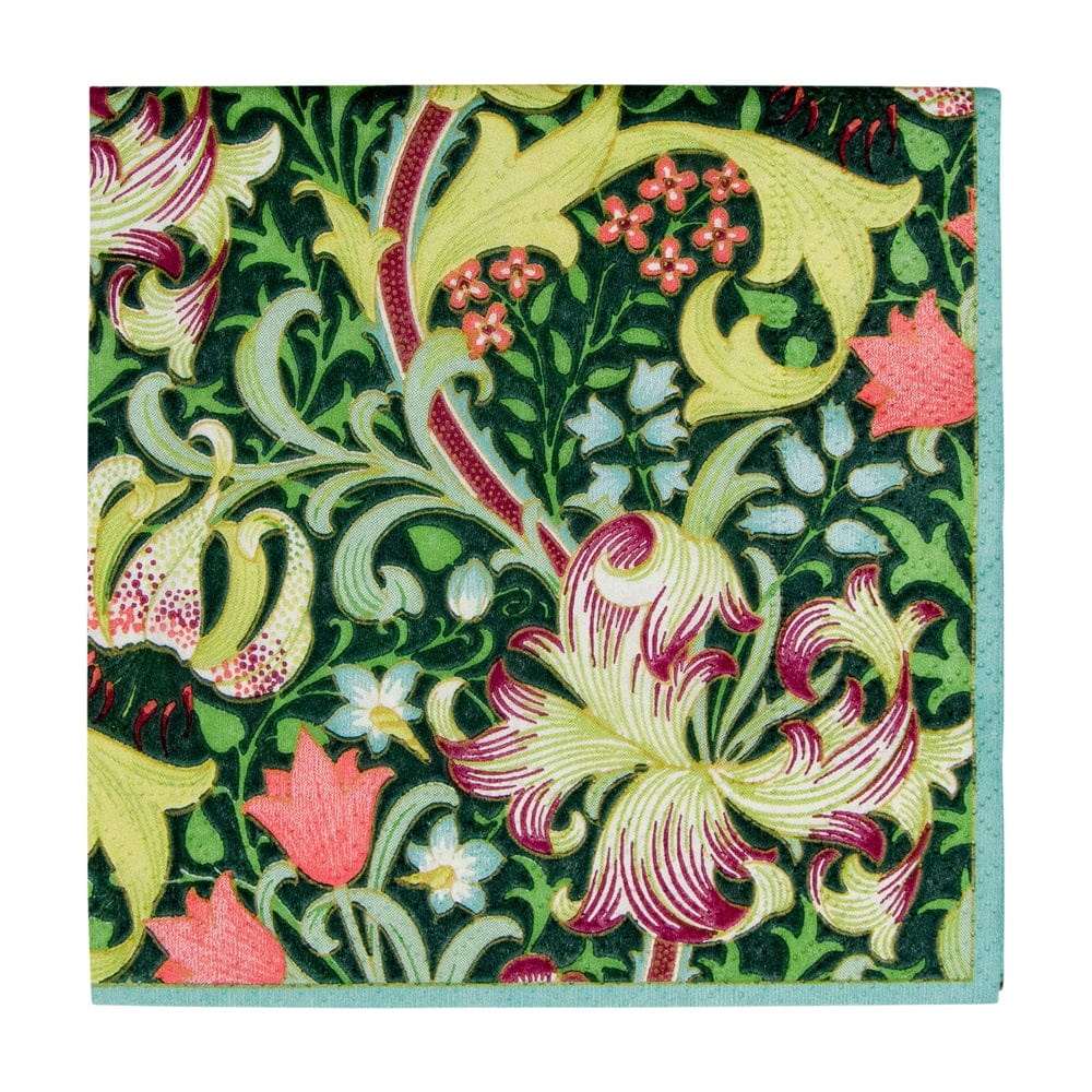 Servilletas Cocktail de papel diseño Forest golden lily