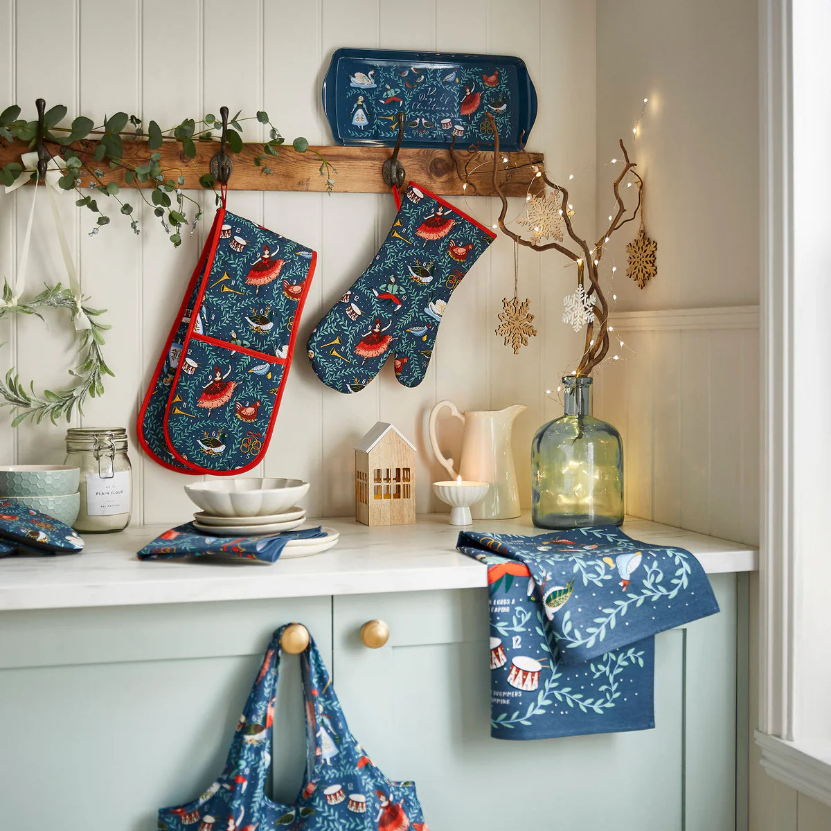 Trapo de cocina diseño 12 días de Navidad