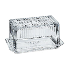 Cargar imagen en el visor de la galería, Mantequillero de cristal rectangular