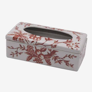 Caja de cerámica diseño ramas para pañuelos