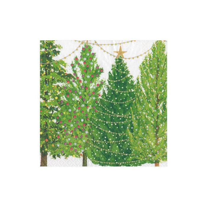 Servilletas de Cóctail Arboles de navidad con luces