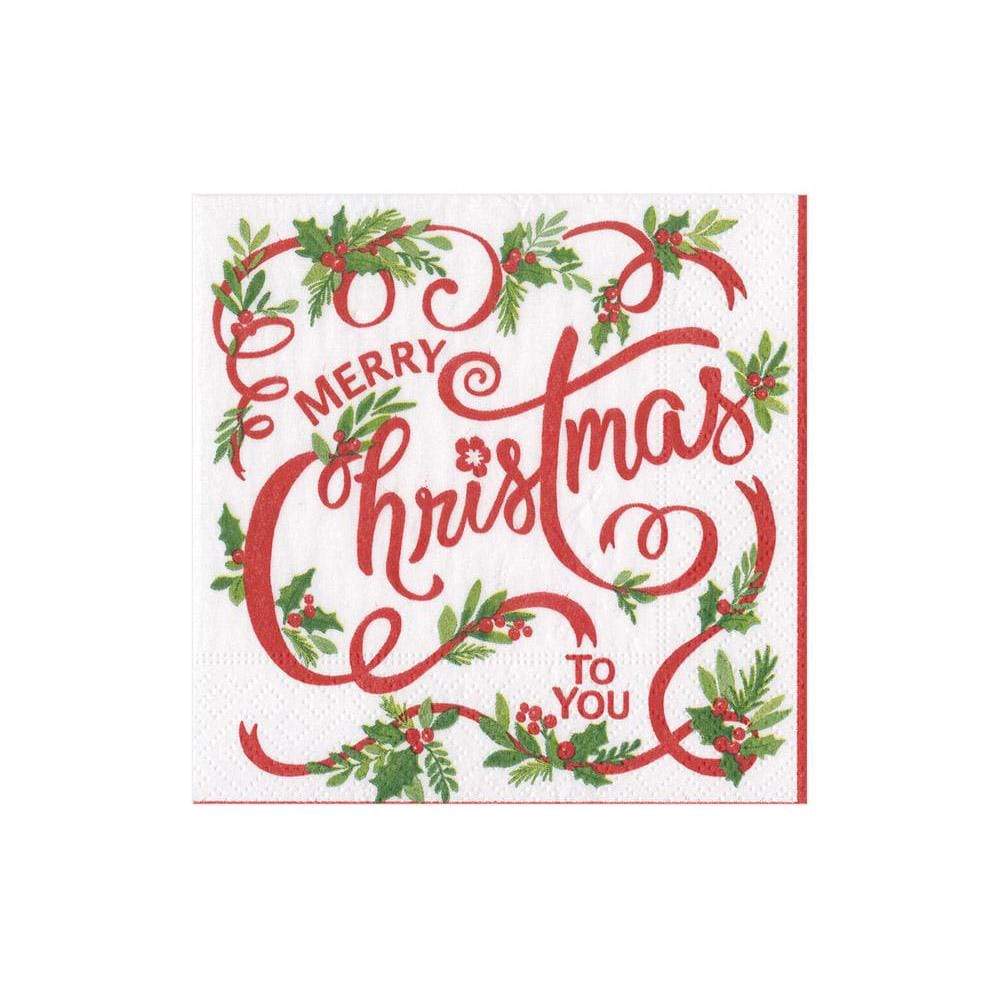Servilletas Cocktail de papel diseño Merry Christmas to You