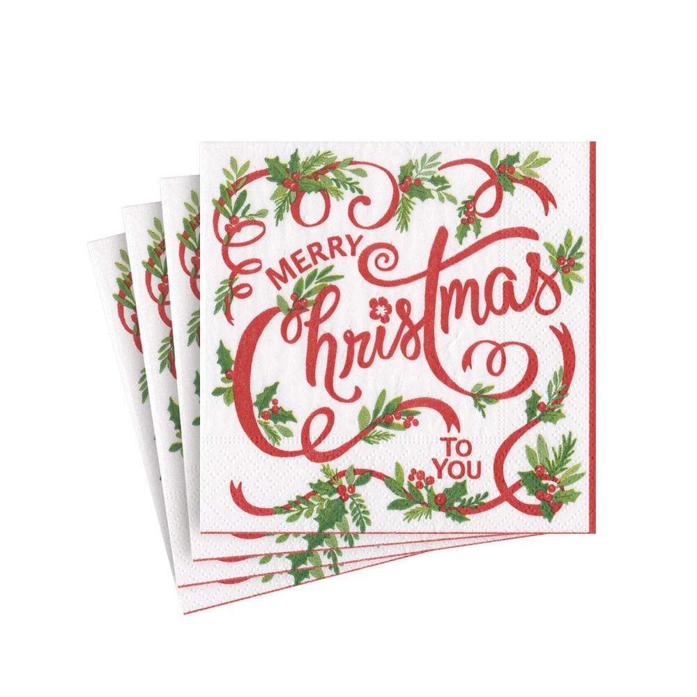 Servilletas Cocktail de papel diseño Merry Christmas to You