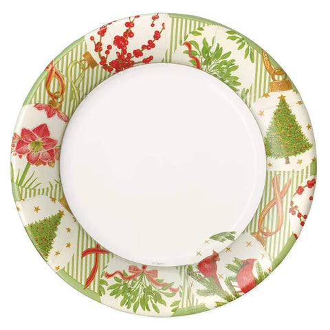 Platos de cartón grande con un diseño Botanical Ornaments