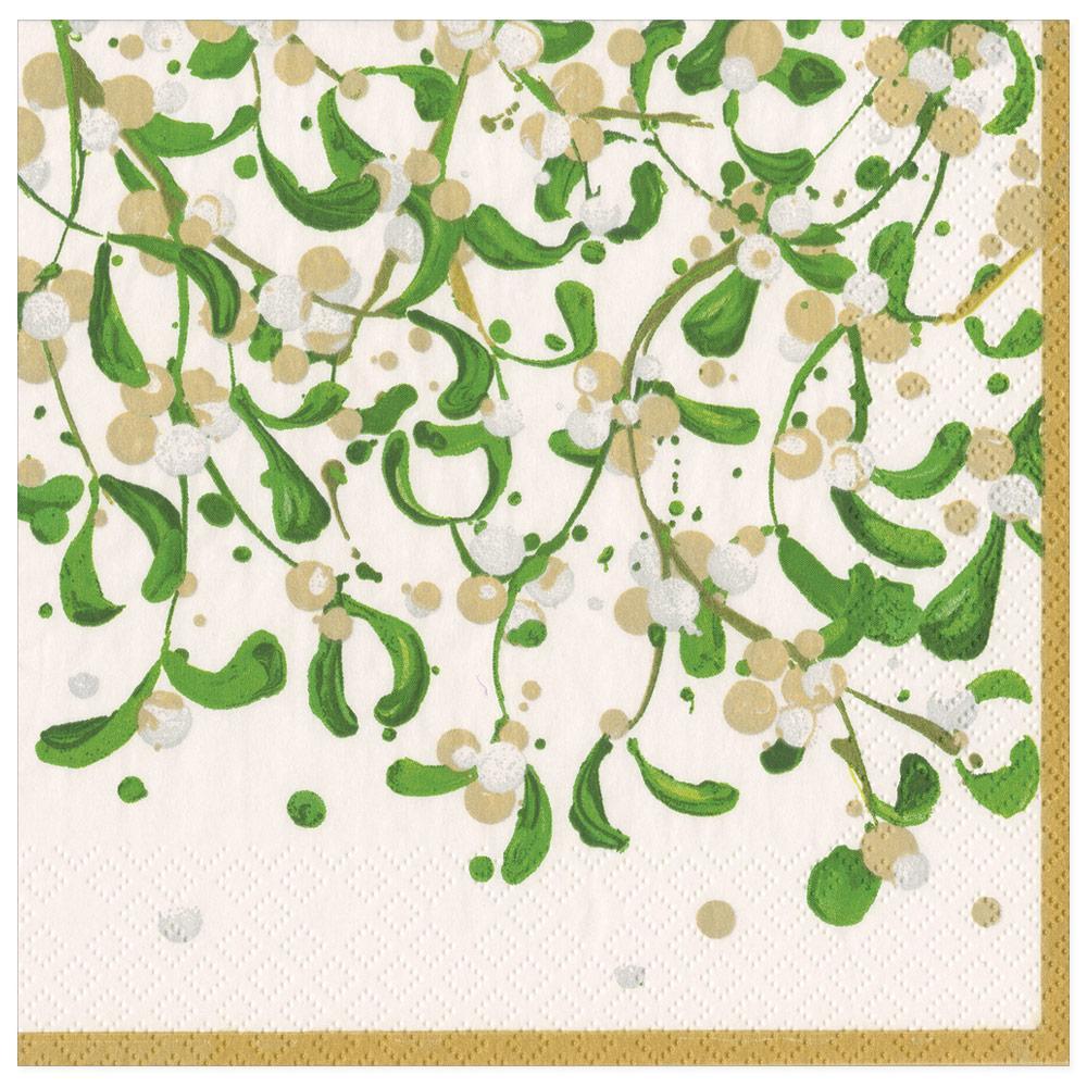 Servilletas grandes de papel diseño Modern Mistletoe