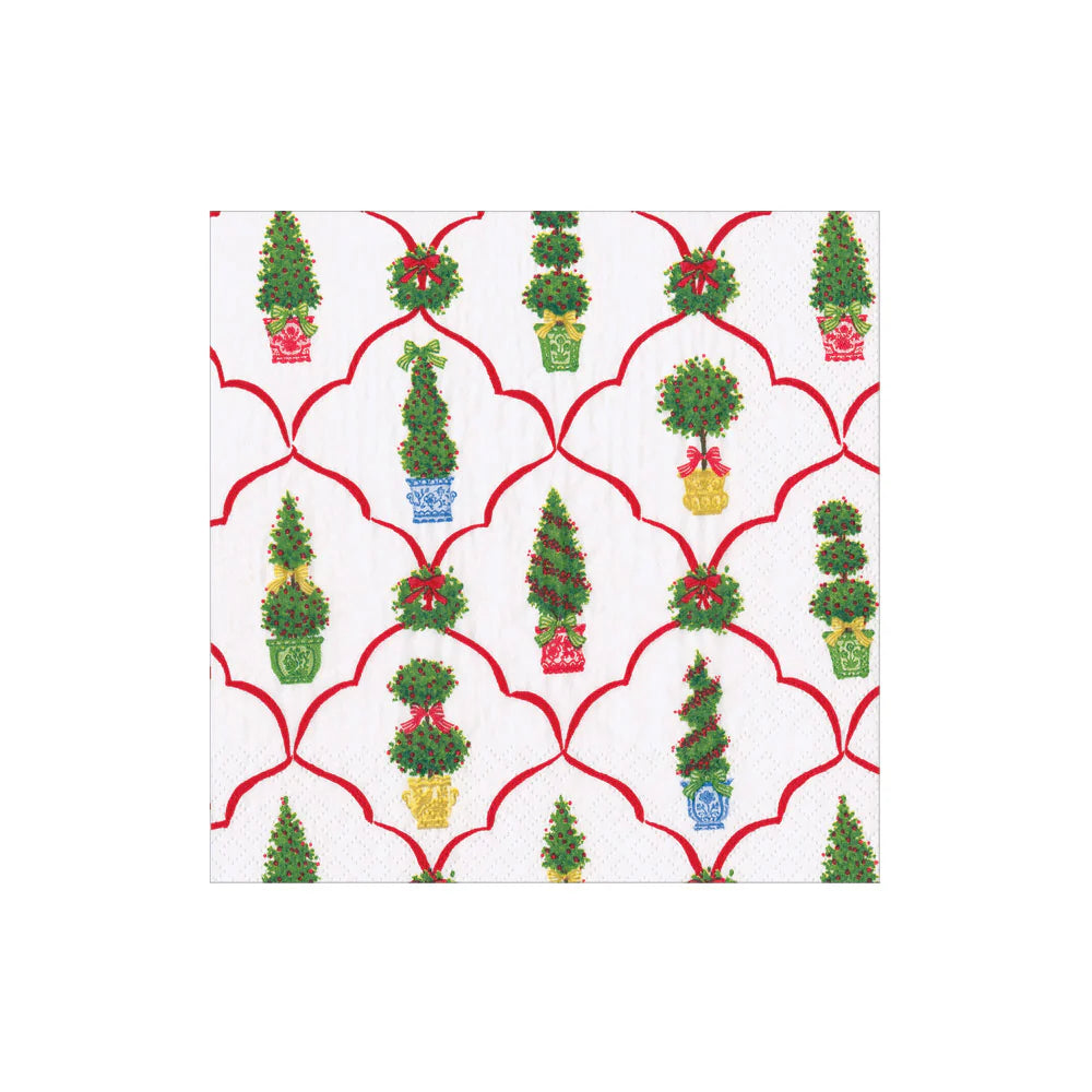 Servilletas Cocktail de papel diseño Petit Jardin de Noel