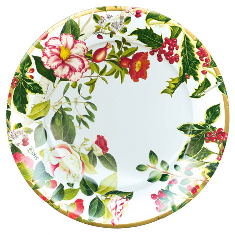 Platos de cartón grande diseño Christmas Chinoiserie