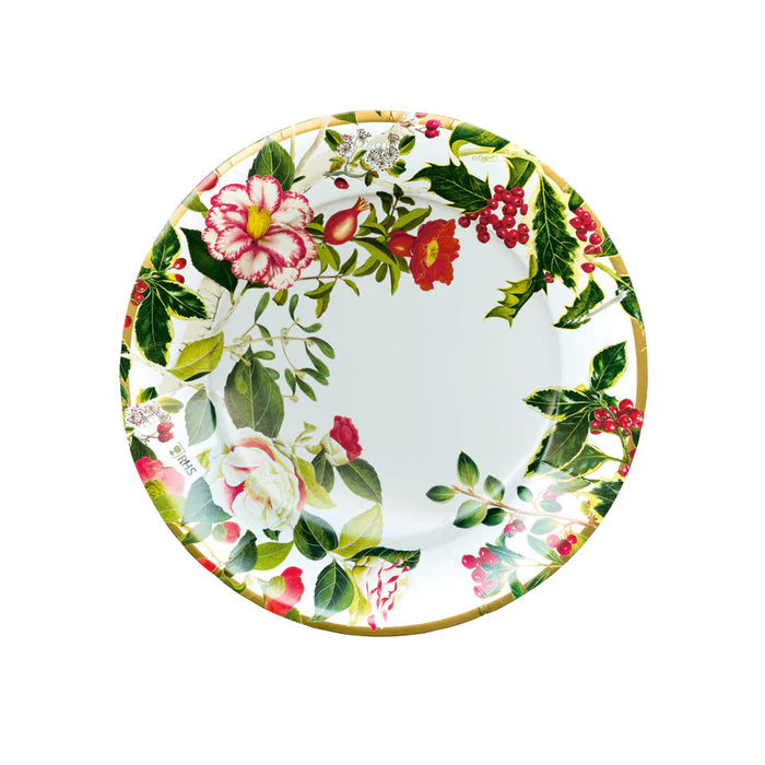 Platos de cartón de postre diseño Christmas Chinoiserie