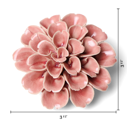 Flor de cerámica de Pascua rosa