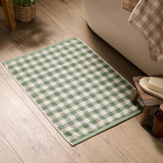 Alfombrilla de baño diseño vichy Bosque