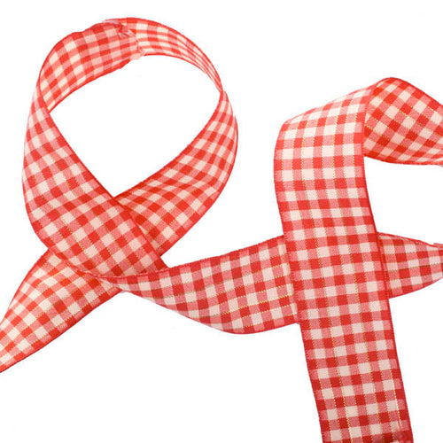 Cinta a Cuadros Vichy Roja